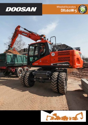 Excavatrice sur pneus Doosan DX160W-5