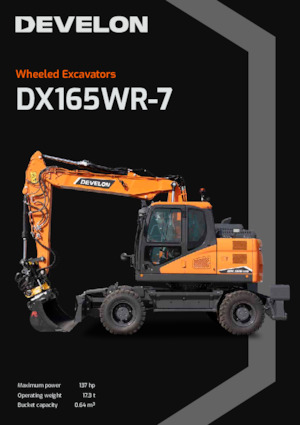 Excavatrice sur pneus Develon DX165WR-7 