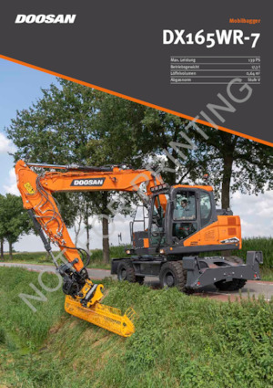Excavatrice sur pneus Doosan DX165WR-7