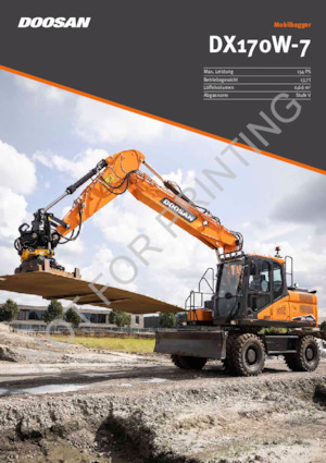 Excavatrice sur pneus Doosan DX170W-7