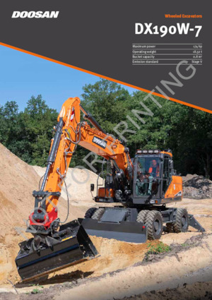 Excavatrice sur pneus Doosan DX190W-7