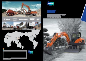 Excavatrice sur pneus Doosan DX55W