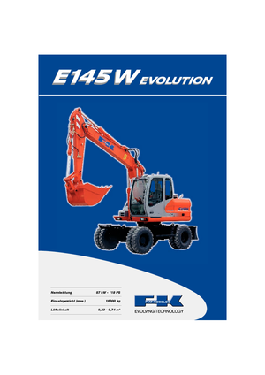 Excavatrice sur pneus Fiat Kobelco E 145 WT