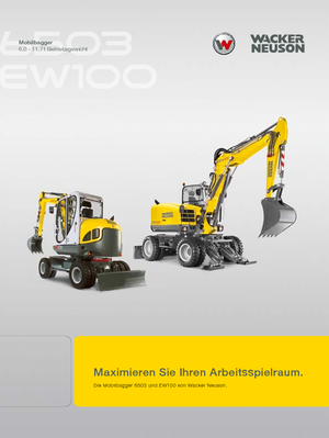 Excavatrice sur pneus Wacker Neuson EW 100