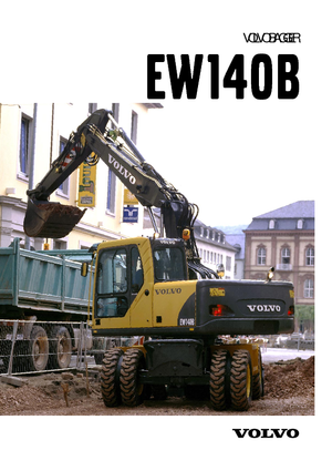 Excavatrice sur pneus Volvo EW140B