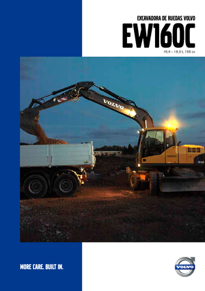 Excavatrice sur pneus Volvo EW160C