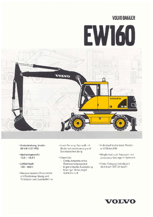 Excavatrice sur pneus Volvo EW160