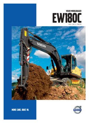 Excavatrice sur pneus Volvo EW180C