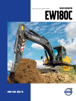 Excavatrice sur pneus Volvo EW180C