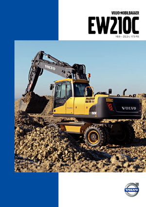 Excavatrice sur pneus Volvo EW210C