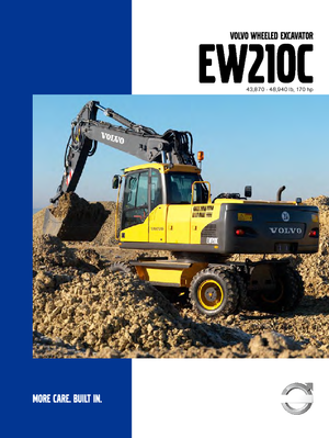 Excavatrice sur pneus Volvo EW210C