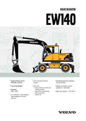 Excavatrice sur pneus Volvo EW140