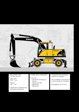 Excavatrice sur pneus Volvo EW140