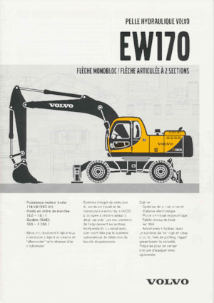 Excavatrice sur pneus Volvo EW170