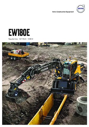 Excavatrice sur pneus Volvo EW180E