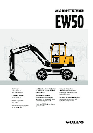 Excavatrice sur pneus Volvo EW50