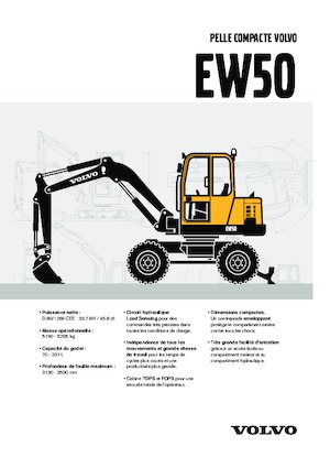 Excavatrice sur pneus Volvo EW50V