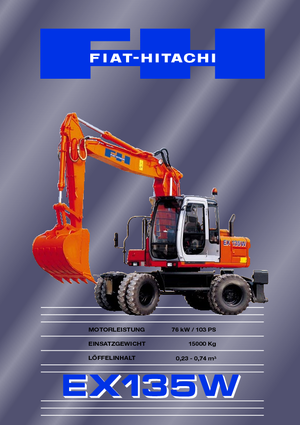 Excavatrice sur pneus Fiat-Hitachi EX 135 W