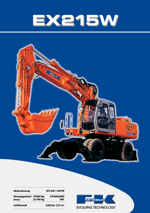 Excavatrice sur pneus Fiat Kobelco EX 215 WT