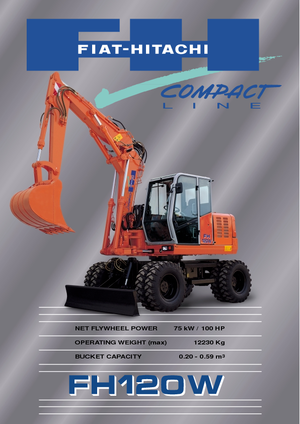 Excavatrice sur pneus Fiat-Hitachi FH 120 W