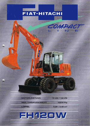 Excavatrice sur pneus Fiat-Hitachi FH 120 W