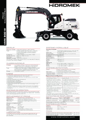 Excavatrice sur pneus Hidromek HMK 200 W