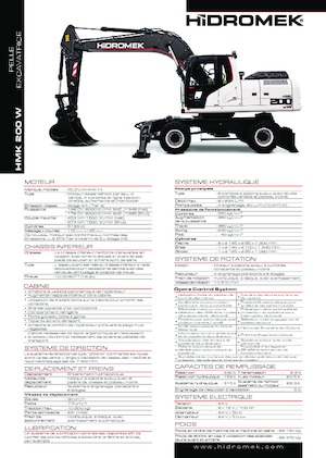 Excavatrice sur pneus Hidromek HMK 200 W