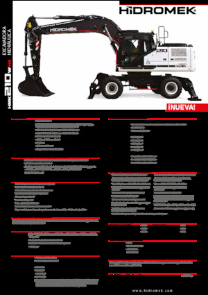 Excavatrice sur pneus Hidromek HMK 210 W