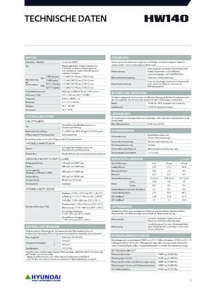Excavatrice sur pneus Hyundai HW140