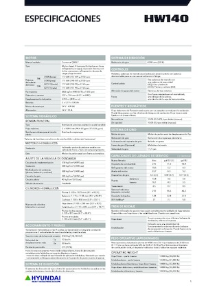 Excavatrice sur pneus Hyundai HW140