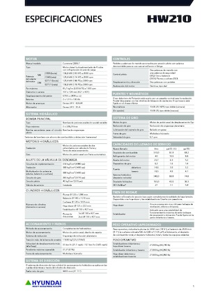 Excavatrice sur pneus Hyundai HW210