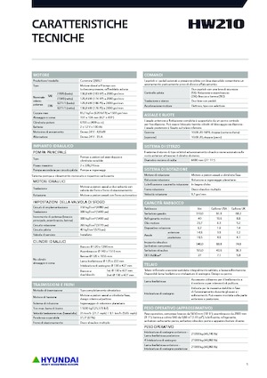 Excavatrice sur pneus Hyundai HW210