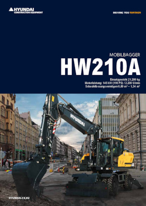 Excavatrice sur pneus Hyundai HW210A