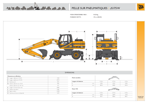 Excavatrice sur pneus JCB JS 175 W