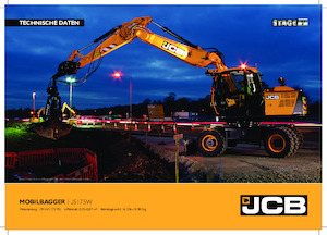 Excavatrice sur pneus JCB JS175W
