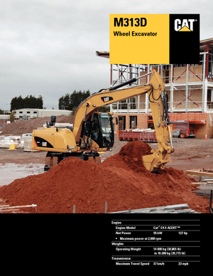 Excavatrice sur pneus Caterpillar M313D VAH