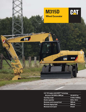 Excavatrice sur pneus Caterpillar M315D VAH