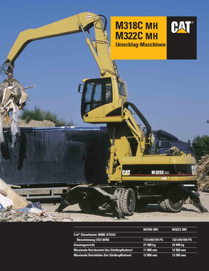 Excavatrice sur pneus Caterpillar M 318 C MH