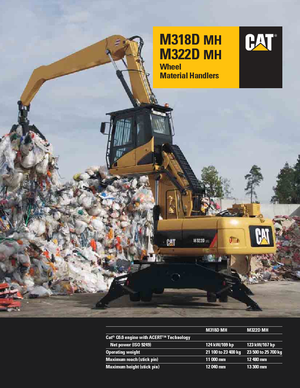 Excavatrice sur pneus Caterpillar M318D MH