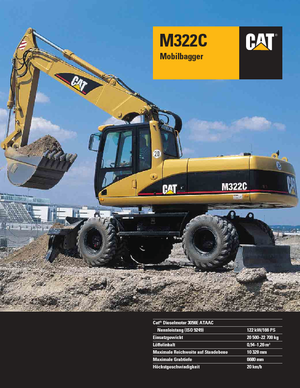Excavatrice sur pneus Caterpillar M 322 C VAH