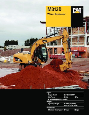 Excavatrice sur pneus Caterpillar M313D