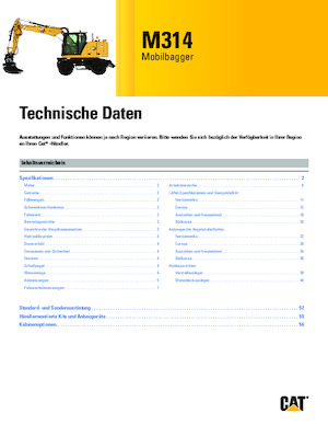 Excavatrice sur pneus Caterpillar M314