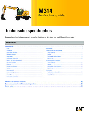 Excavatrice sur pneus Caterpillar M314