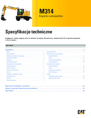 Excavatrice sur pneus Caterpillar M314