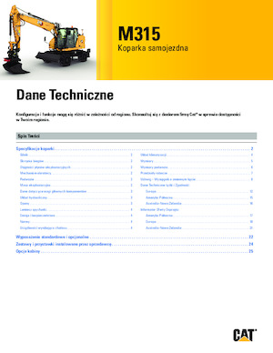 Excavatrice sur pneus Caterpillar M315