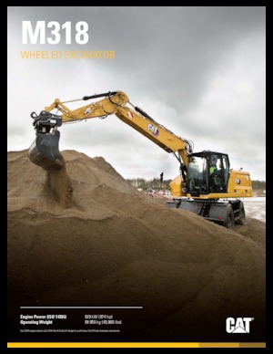 Excavatrice sur pneus Caterpillar M318
