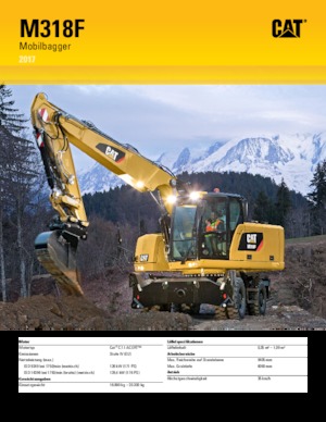 Excavatrice sur pneus Caterpillar M318F