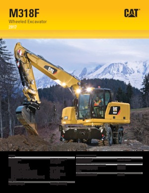 Excavatrice sur pneus Caterpillar M318F