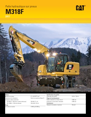 Excavatrice sur pneus Caterpillar M318F