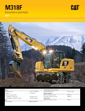 Excavatrice sur pneus Caterpillar M318F